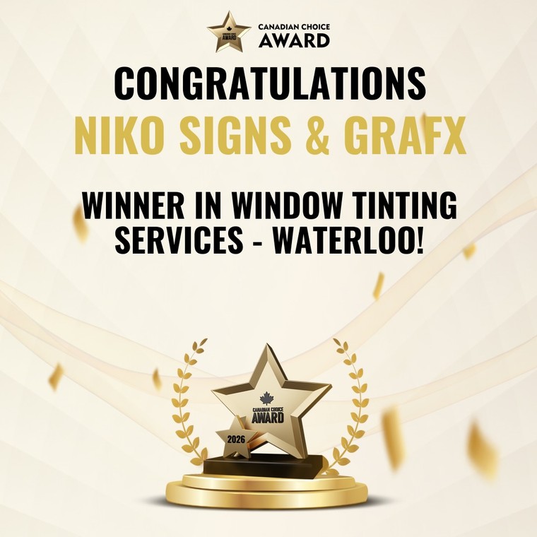 Canadian Choice Award — Winner in Window Tinting Services, Waterloo