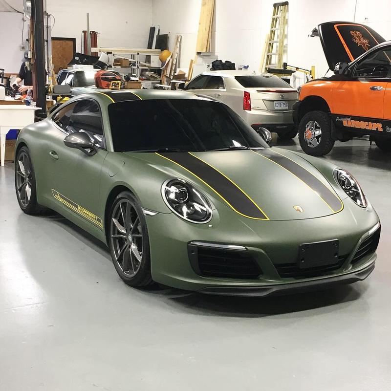 Porsche 911 — NATO Green Wrap